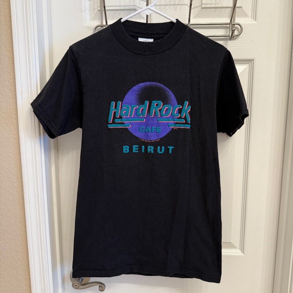 VINTAGE 1989 Hard Rock Cafe Beirut T-Shirt Size Small GUC